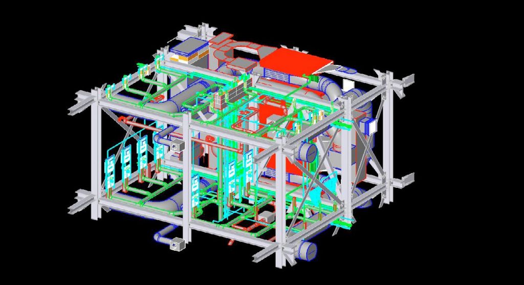 Beeld: installatietechnisch model van een project van de ITR Groep